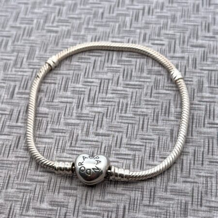 Pandora 7.5” 925 Sterling Silver Snake Chain Bracelet, 15.1g