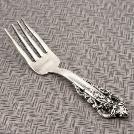 Wallace Sterling Silver 4” Grand Baroque Baby Fork, 22.1g