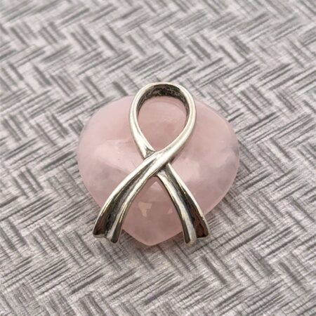 Shube’s 925 Sterling Silver Rose Quartz Heart Brooch 9.4 Grams