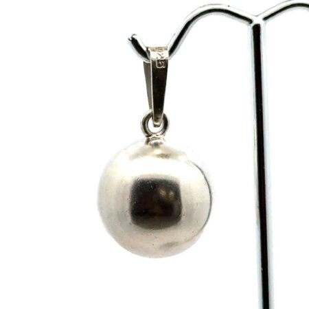 Mexico 925 Sterling Silver 20mm Ball Chime Bell Pendant 12.9 Grams