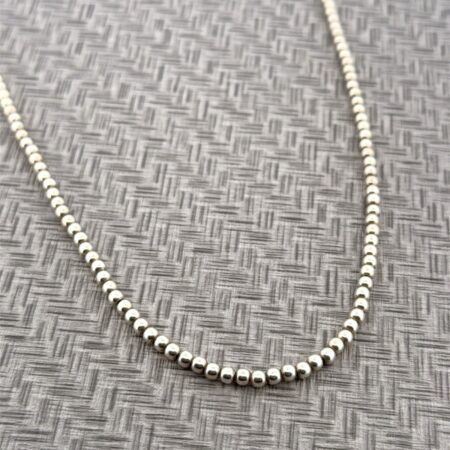 20” x 3.2mm Italy 925 Sterling Silver Mini Beaded Necklace 16.6g