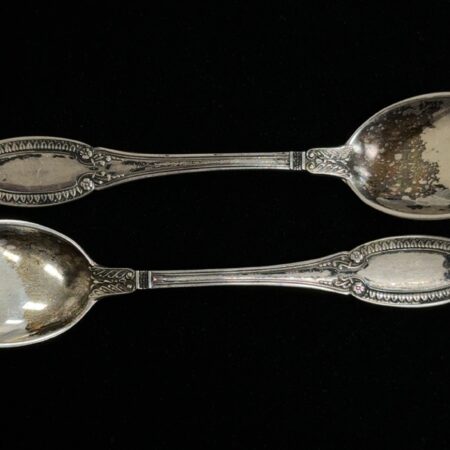 Lot Of 2 Fratelli Peruzzi Florentine 800 Silver Spoons 2.75” 10.1 Grams