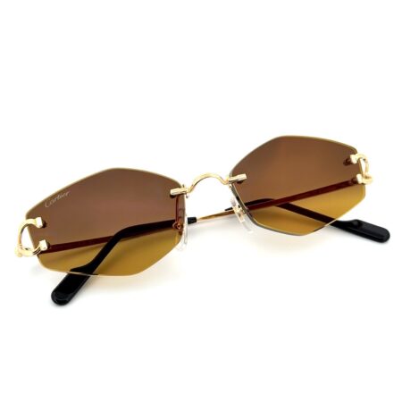 Cartier CT0620S Style 003 Gold Tone Frame Sunglasses - Size 56/18/140 - w/ Box
