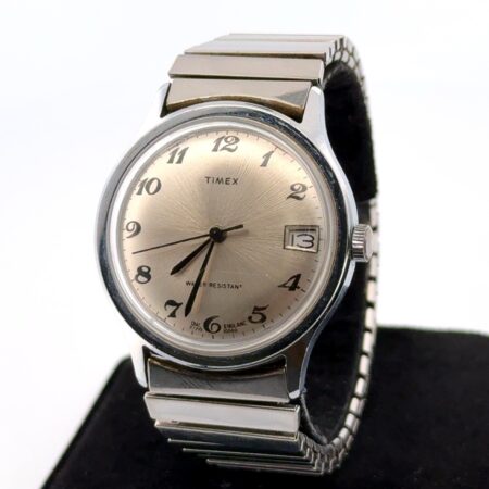 35mm Vintage Timex Marlin Mechanical Date Indicator Wristwatch