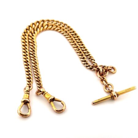 Vintage B&S Britton & Sons of Birmingham 15k Yellow Gold Watch Fob Chain 52.5g