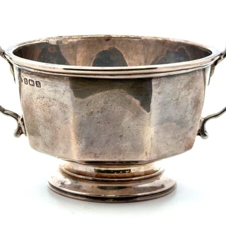 Antique 1912 Sterling Silver Sugar Bowl Birmingham Adie & Wedgeburg 89.2 Grams