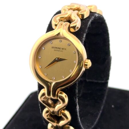 22mm Raymond Weil Geneve Fidelio 5878 Swiss Made Gold-Tone Stainless Wristwatch