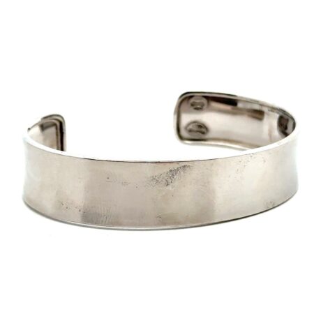 1688 AR Italy 7” 925 Sterling Silver High Polished Cuff Bracelet Arezzo 13.8g