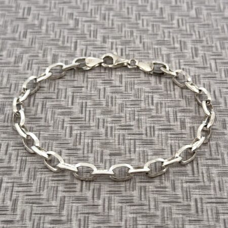 8” IBB Italy 925 Sterling Silver Oval Link Bracelet 10.5g