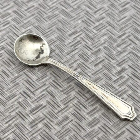 Antique Sterling Silver William B. Durgin Salt Spoon Lion Stamp 2.5” 3.5g