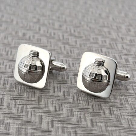 Vintage NASA Bell Labs Telstar Satellite 925 Sterling Silver Cuff Links 13.5g