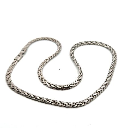20” Sterling Silver 5mm Braided Wheat Chain Woven Design 30.6 Grams