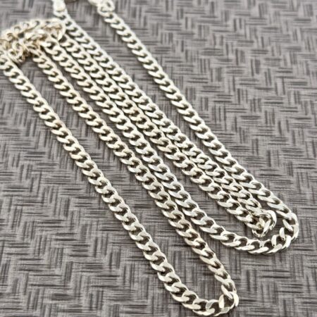 30” x 4.8mm Italy 925 Sterling Silver Flat Curb Chain Necklace 28.8g