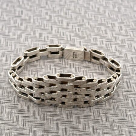 6.5” Mexico 925 Sterling Silver Heavy Multi-Link Bracelet 41.3g