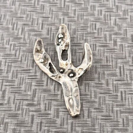 Hand Cast 925 Sterling Silver Cactus Pendant 10.9g