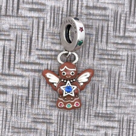 Pandora ALE 925 Sterling Silver Gingerbread Angel Dangle Charm 2.0g