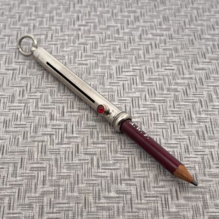 Antique Chatalaine Pencil Holder Nickel Plated