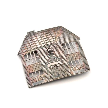 Vintage 925 Sterling Silver Cottage House Pin/Brooch 7.7g