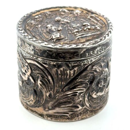 Tiffany & Co. Paris 1902 By Henry Griffin Birmingham Sterling Dresser Jar 85.45g