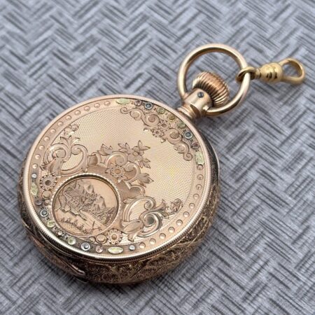 Antique Solid 14K Gold Elgin Movement 3107269 Women’s Pocket Watch Size 6s 65.4g