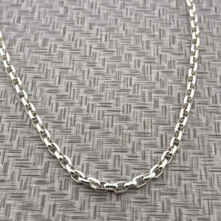 16” x 4mm Rolo/Hermes Link 925 Sterling Silver Chain Necklace 17g