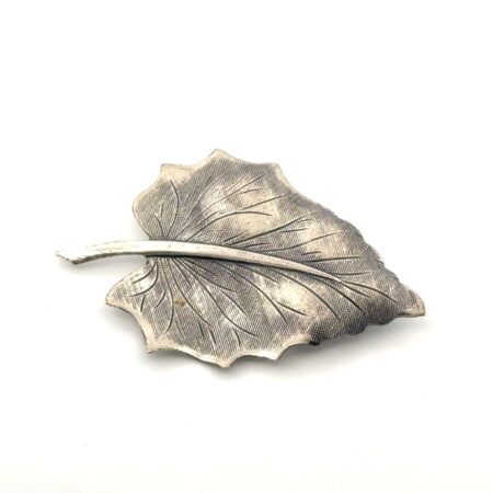 Vintage Jewel Art 925 Sterling Silver Detailed Leaf Brooch/Pin 6.2g