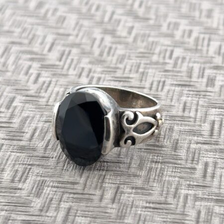 Size: 7.25 Retired Silpada R1410 Sterling Silver 925 Black Chalcedony Ring 9.9g