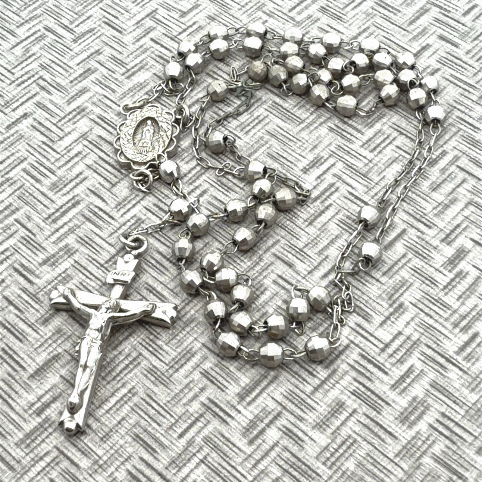 26” 1GZM JO Signed 925 Sterling Silver Rosary By Hagop Momjian 11.1g