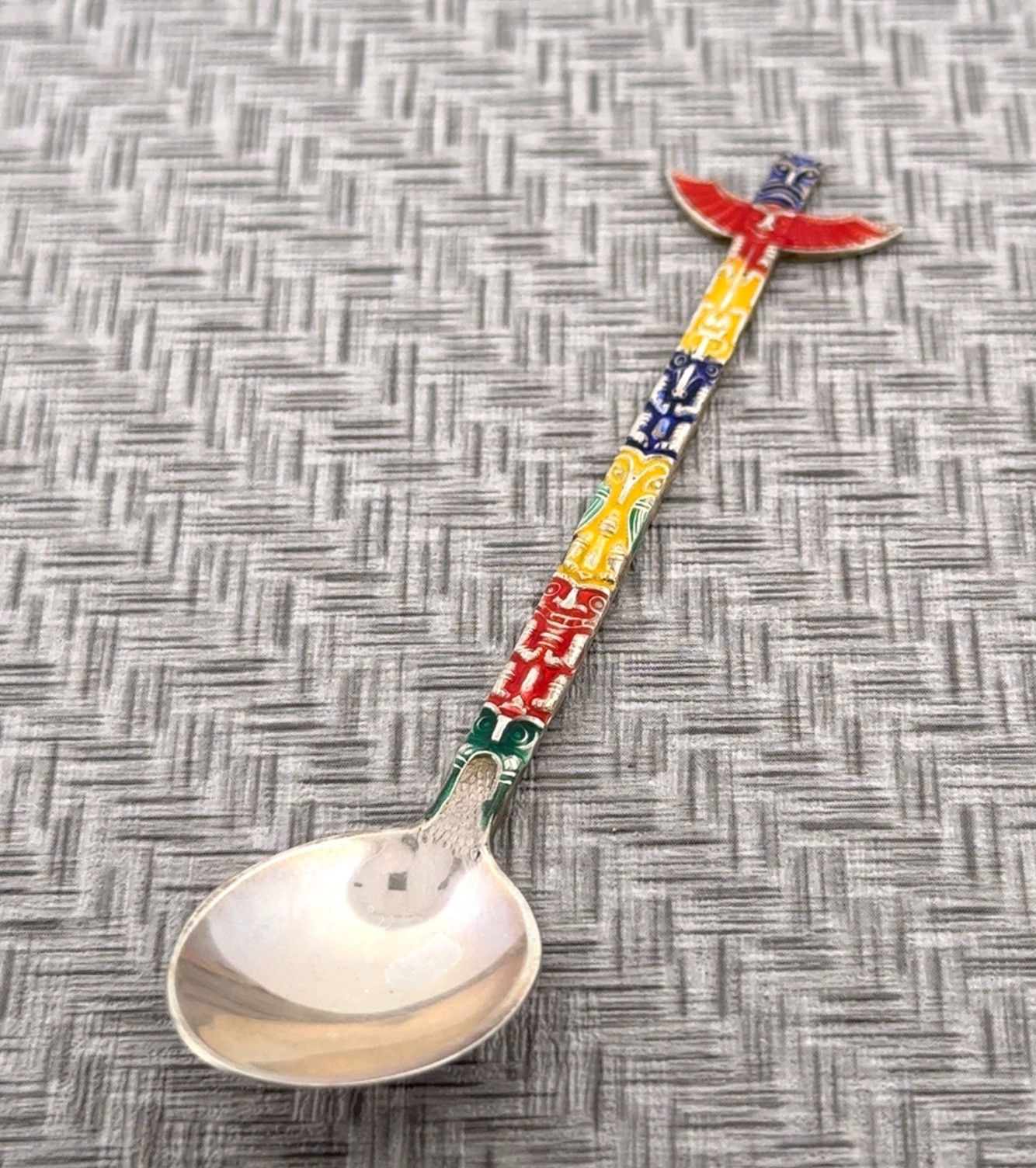 4” Alaska Totem Pole 925 Sterling Silver Souvenir Spoon 11.6g