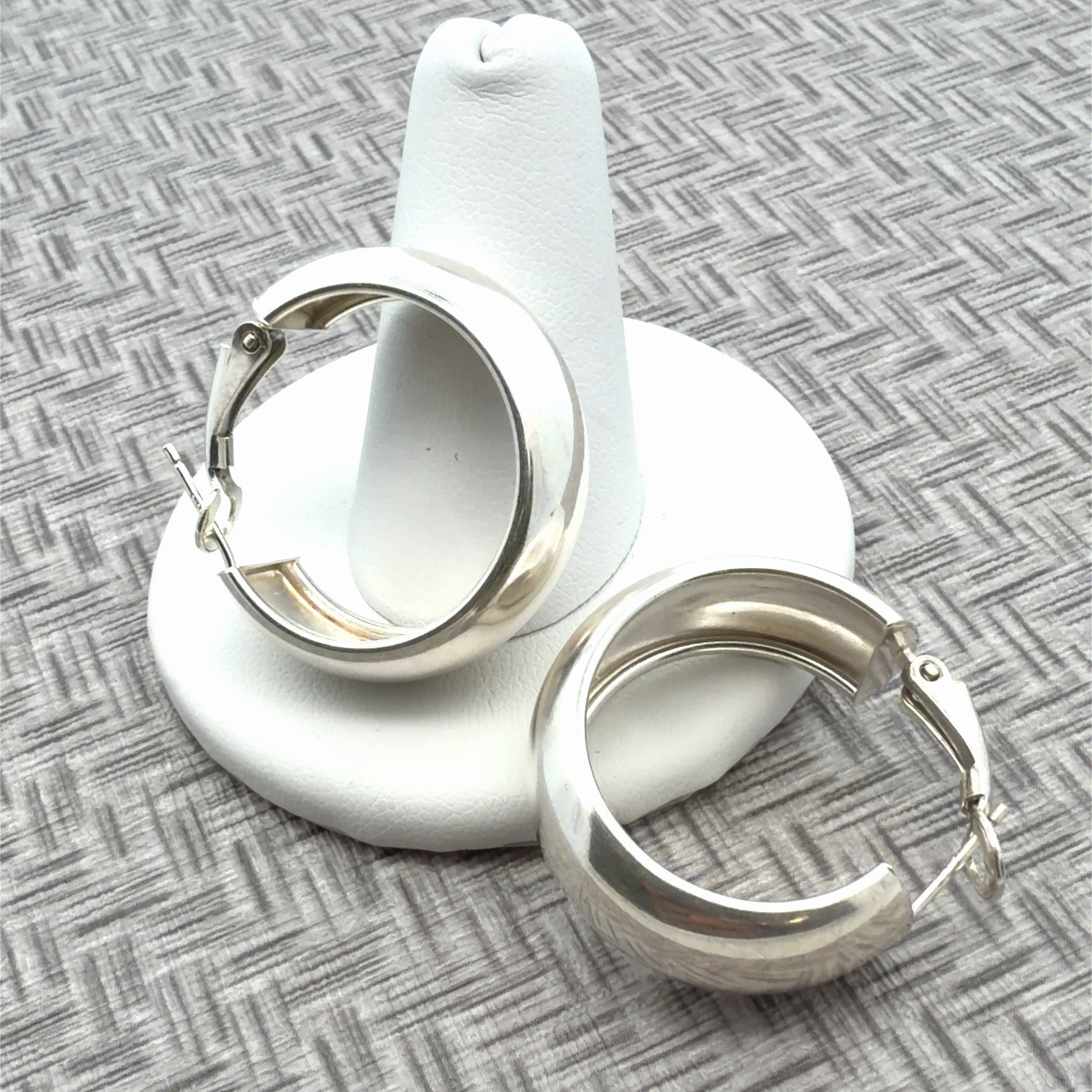 1” Jacmel Jewelry 925 Sterling Silver Hoop Earrings 5.8g