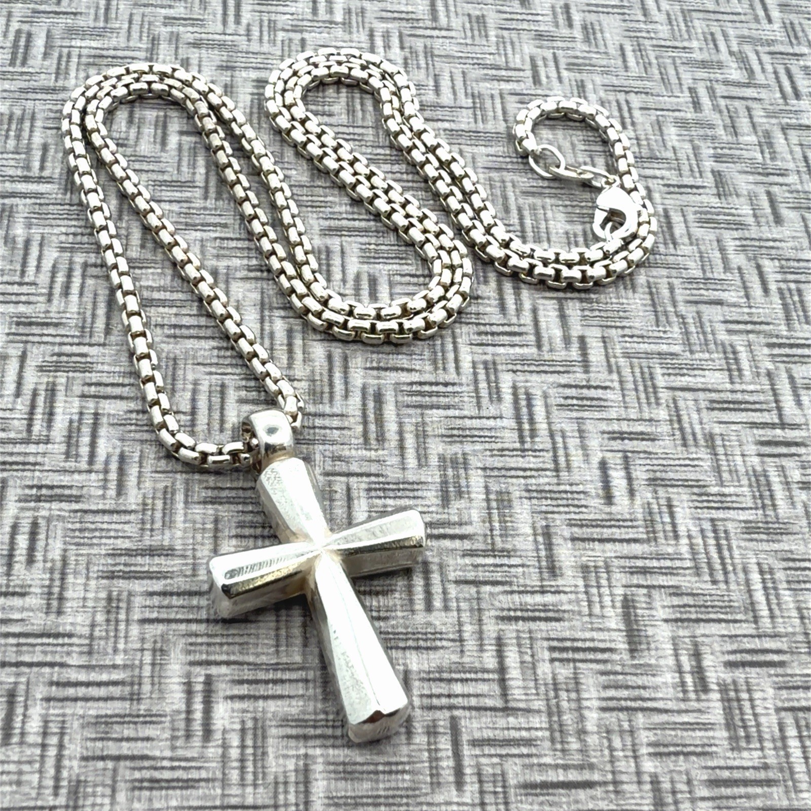 20” James Avery 925 Silver St Teresa Of Avila Cross w/ Box Chain Necklace 22.6g