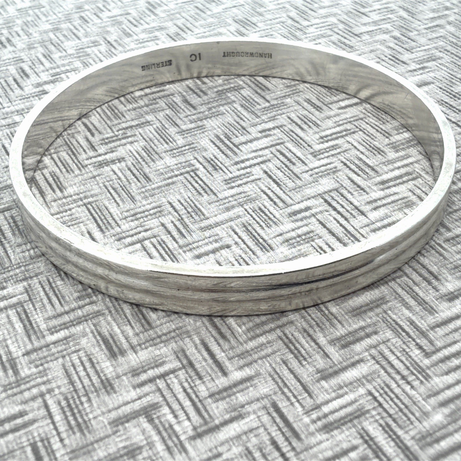 6.5” Handwrought IC 925 Sterling Silver James Craig Bangle Bracelet 22.9g