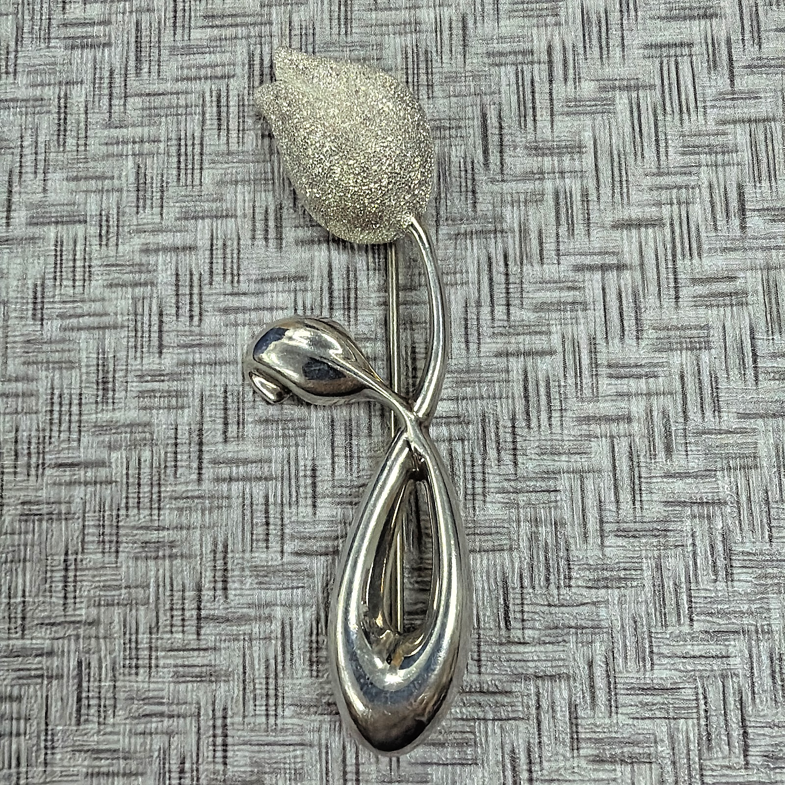 Vintage Sterling Silver CNA 925 Tulip Flower Brooch/Pin 7.1 Grams