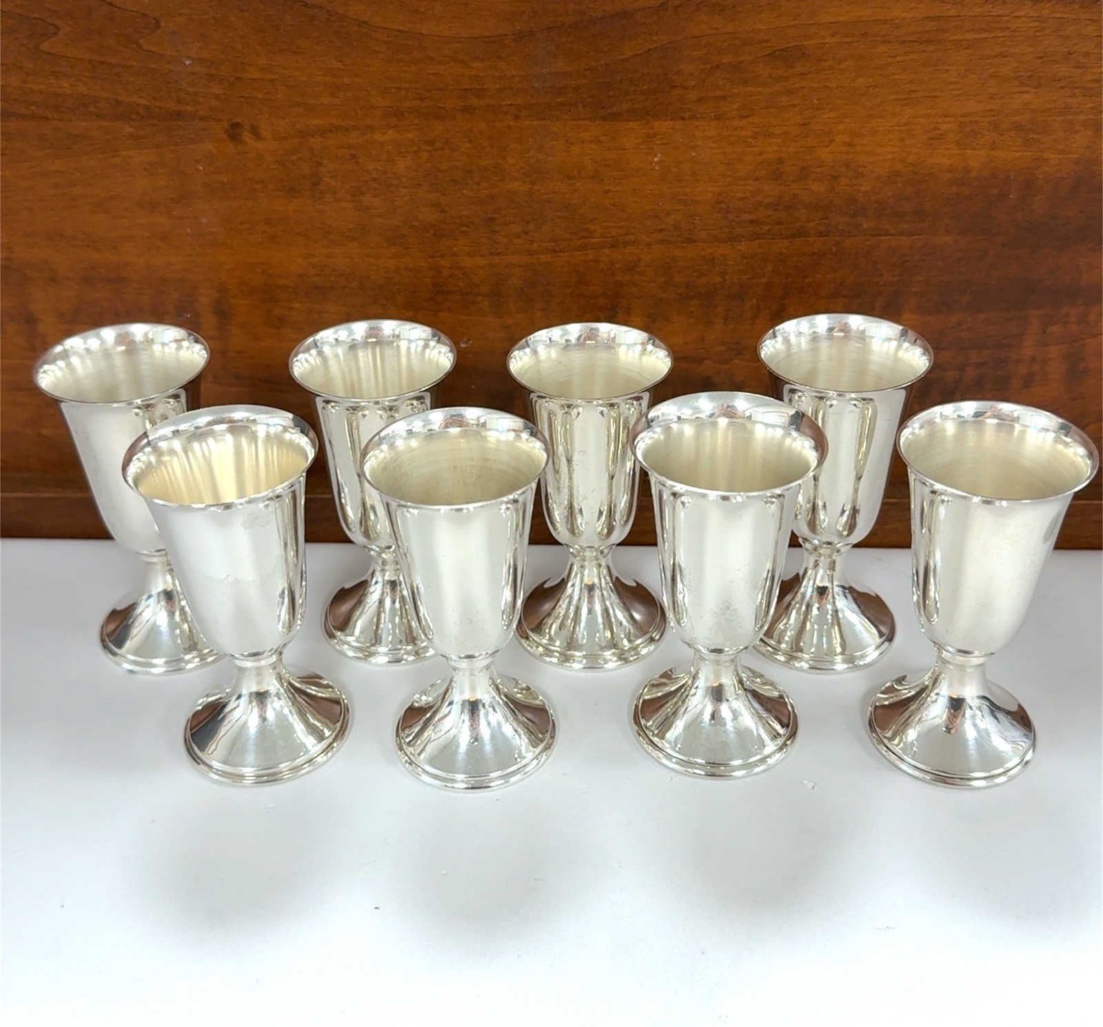 Set Of (8) - Boardman 3” Tall Cordials 925 Sterling Silver - 201g Total